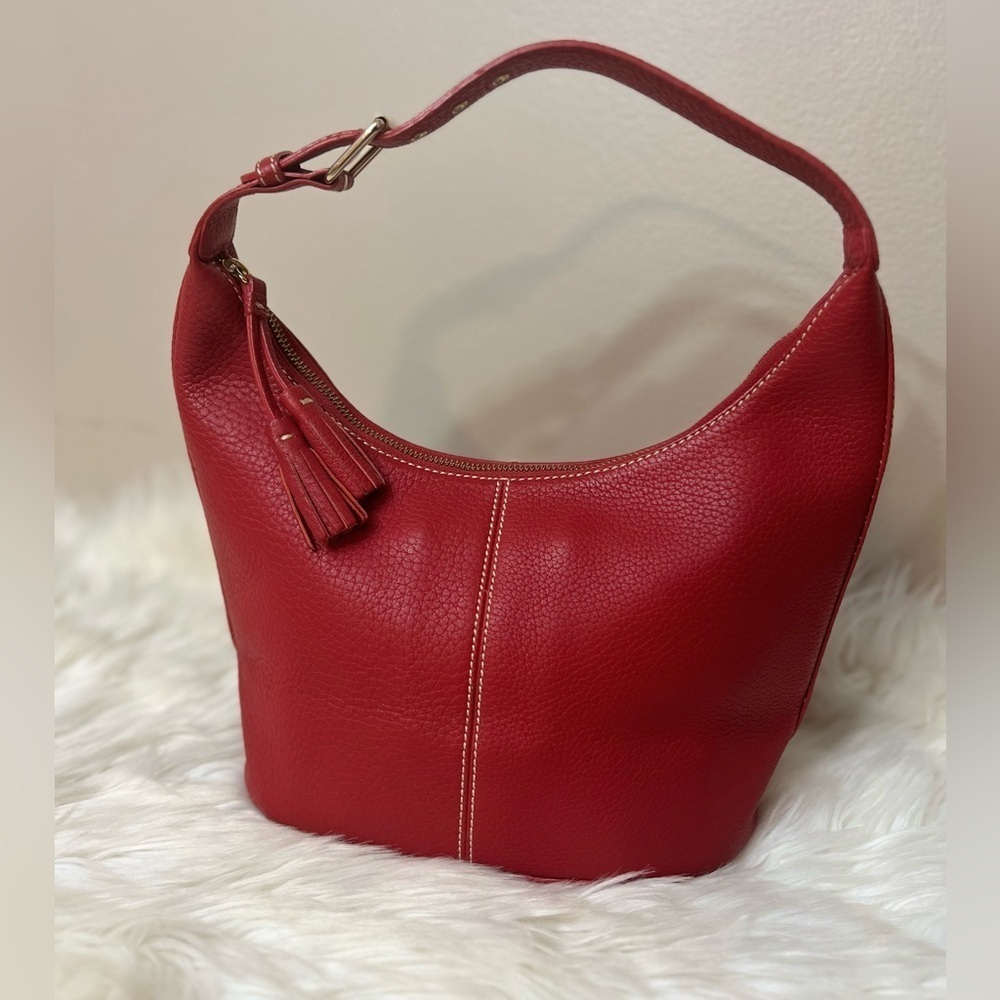 Dooney & Bourke Red Leather Hobo Bag